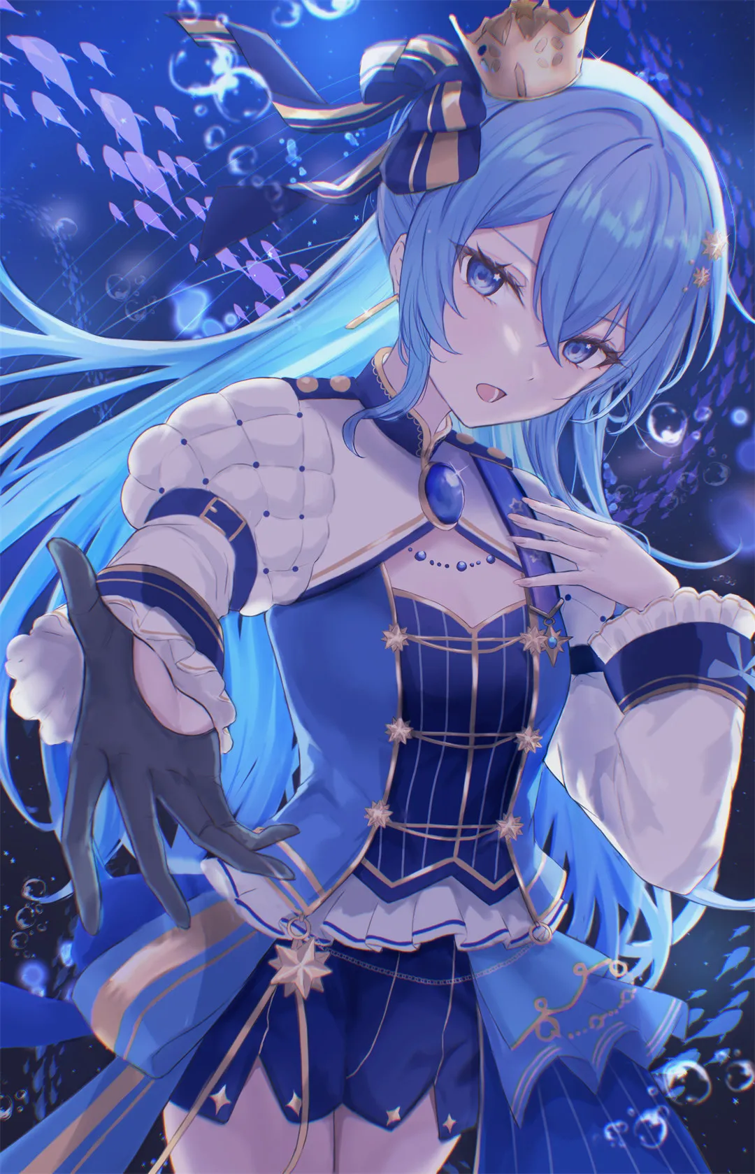 你喜欢蓝色头发美少女吗？