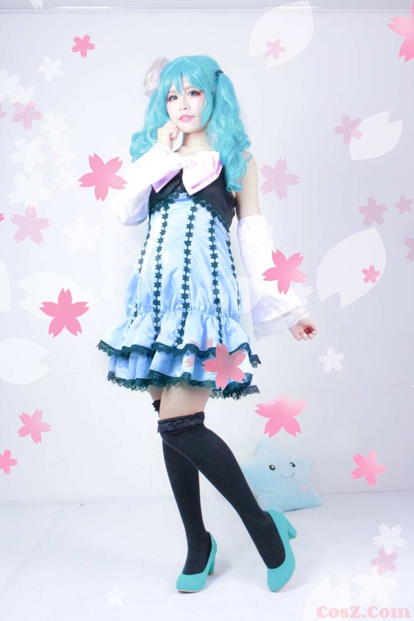 初音未来cosplay糖果miku很是可爱！